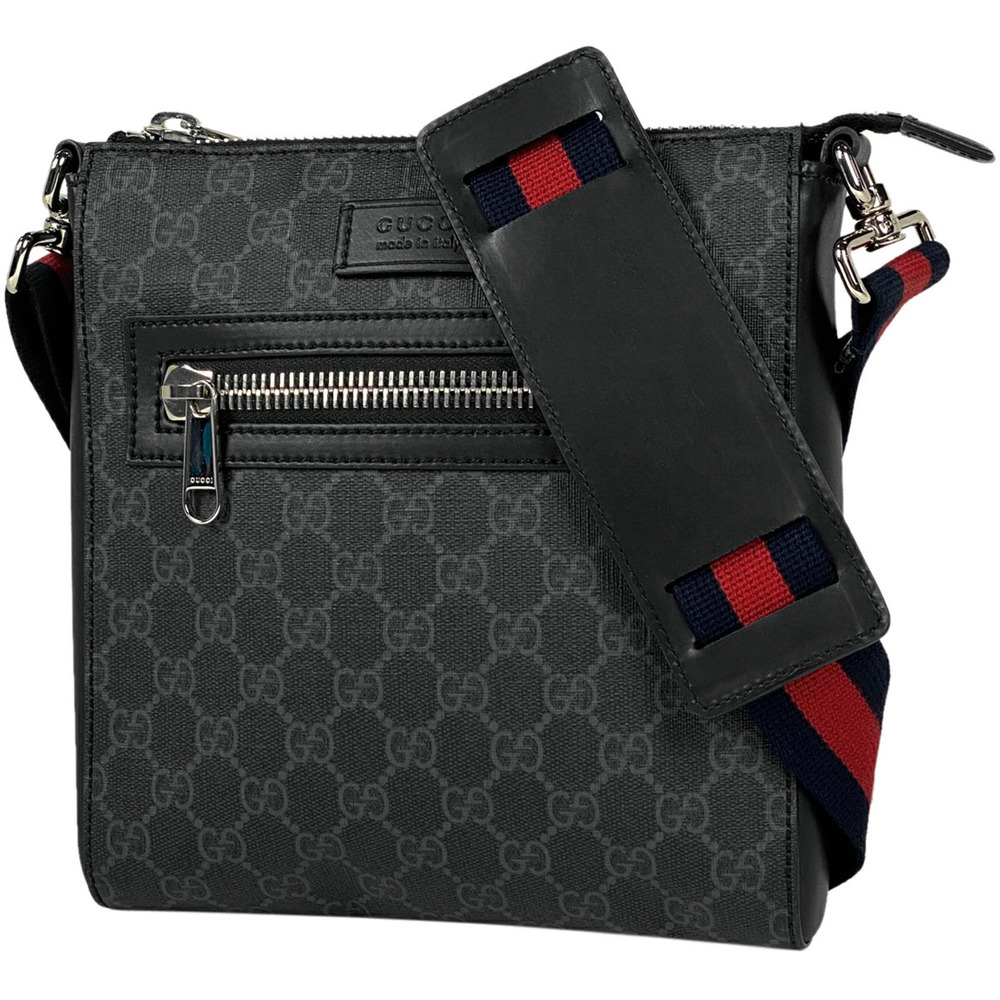 Gucci Messenger Bag GG Sherry Web Shoulder Supreme Black